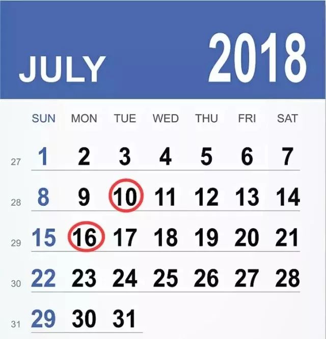 7月申报期