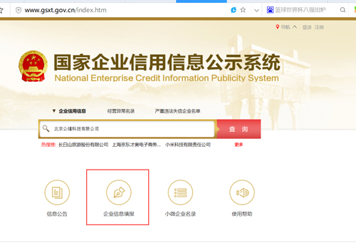 企业工商年报